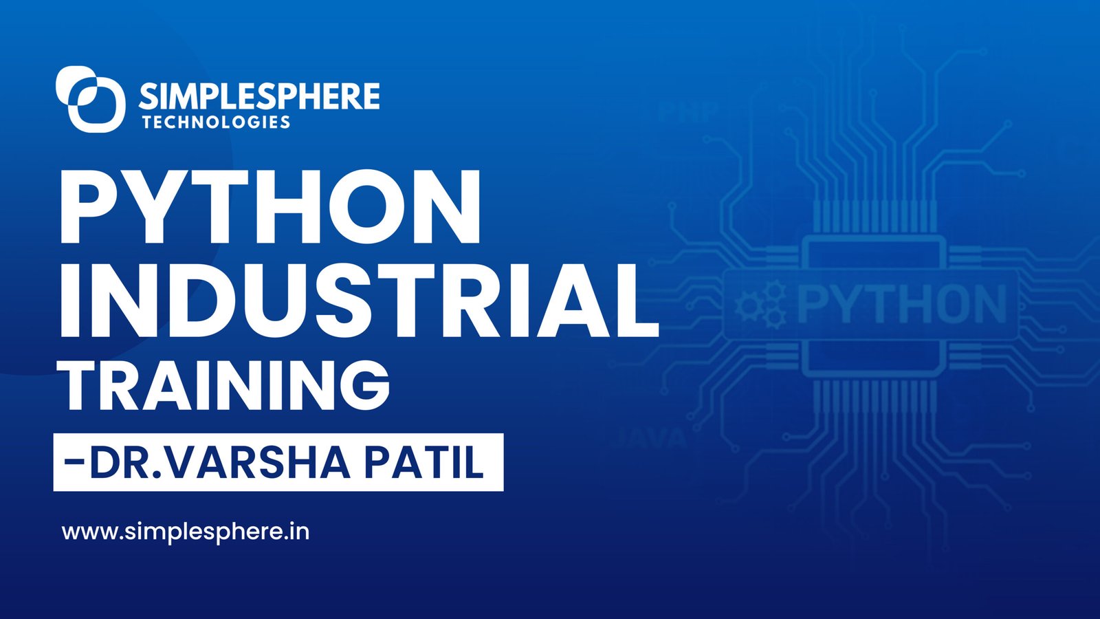 Python Industrial Training – Dr.Varsha Patil